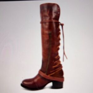 Freebird Brown Knee-High Leather Boots-Great condition